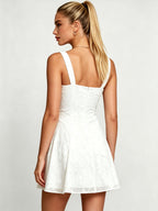 Spaghetti Straps Floral Homecoming Dress Square Neck Cocktail Party Gown