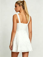 Spaghetti Straps Floral Homecoming Dress Square Neck Cocktail Party Gown