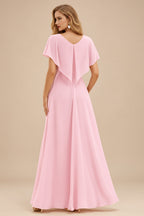 Rutipo Blushing Pink V Neck Fitted Short Sequin-Print Homecoming Dress with Glitter