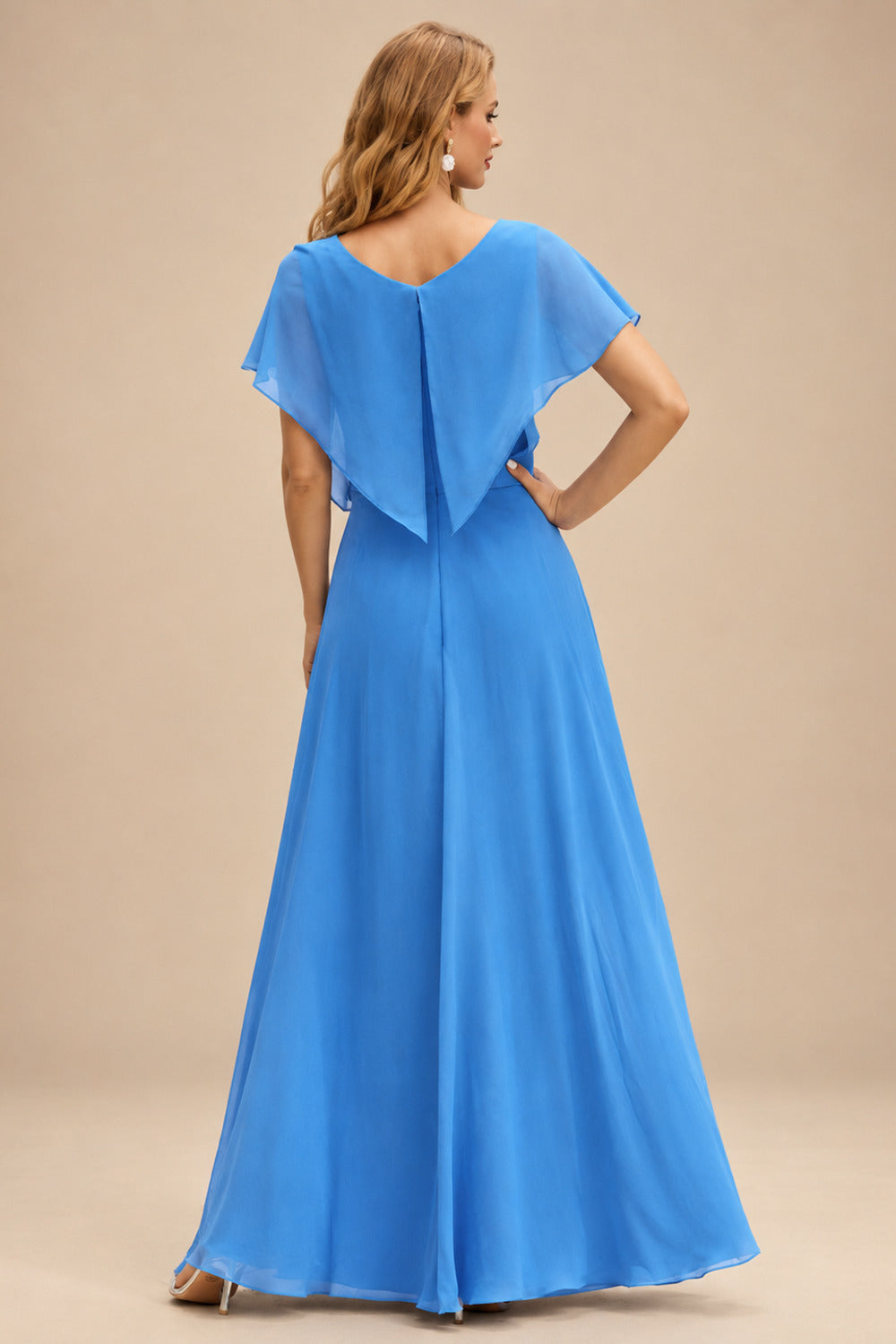 Rutipo Ocean Blue A-line Ruched Strapless Chiffon Ruffled Homecoming Dress with Bow