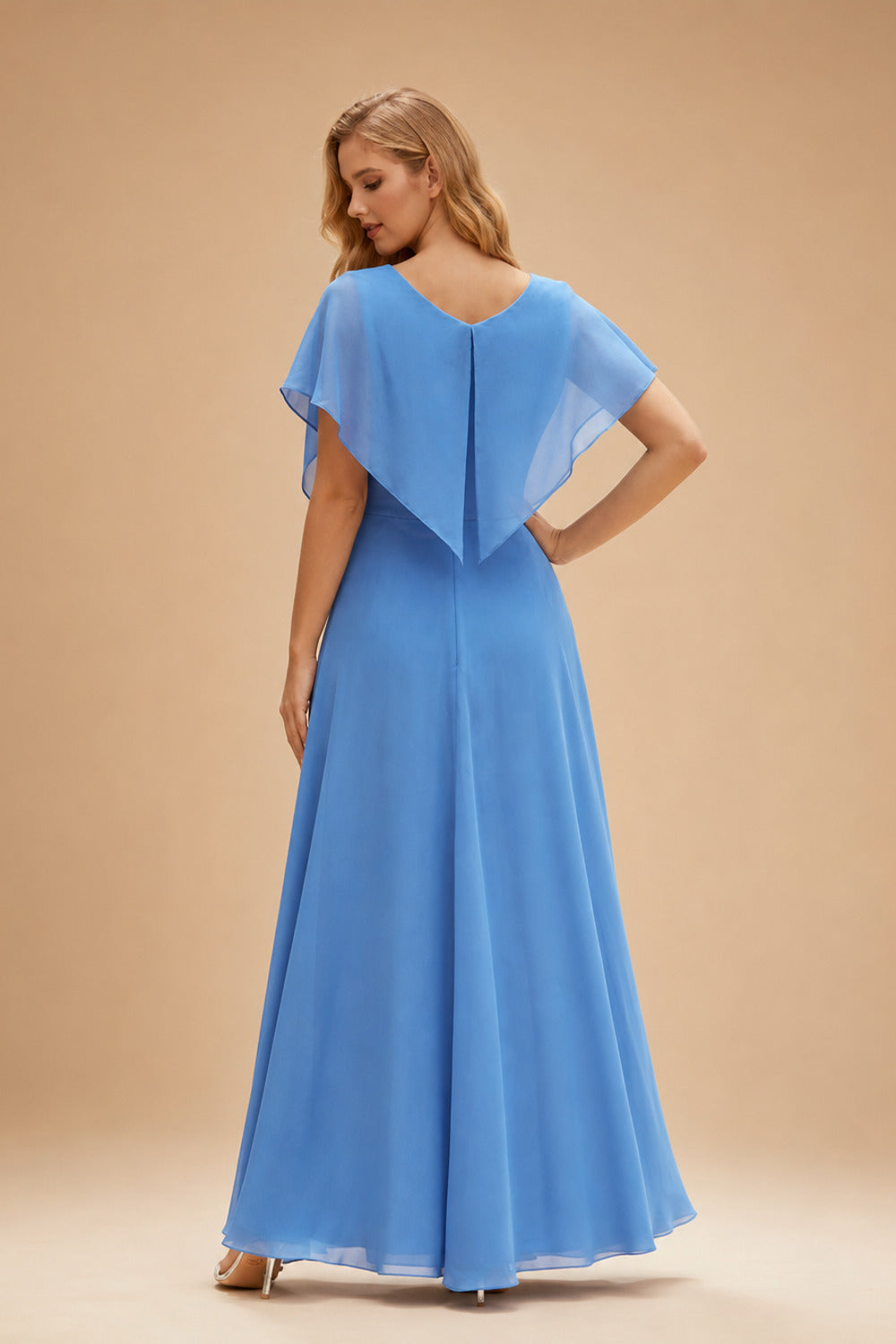 Rutipo Blue A-line Strapless Tiered Ruffle Homecoming Dress with Beaded Ruching Corset