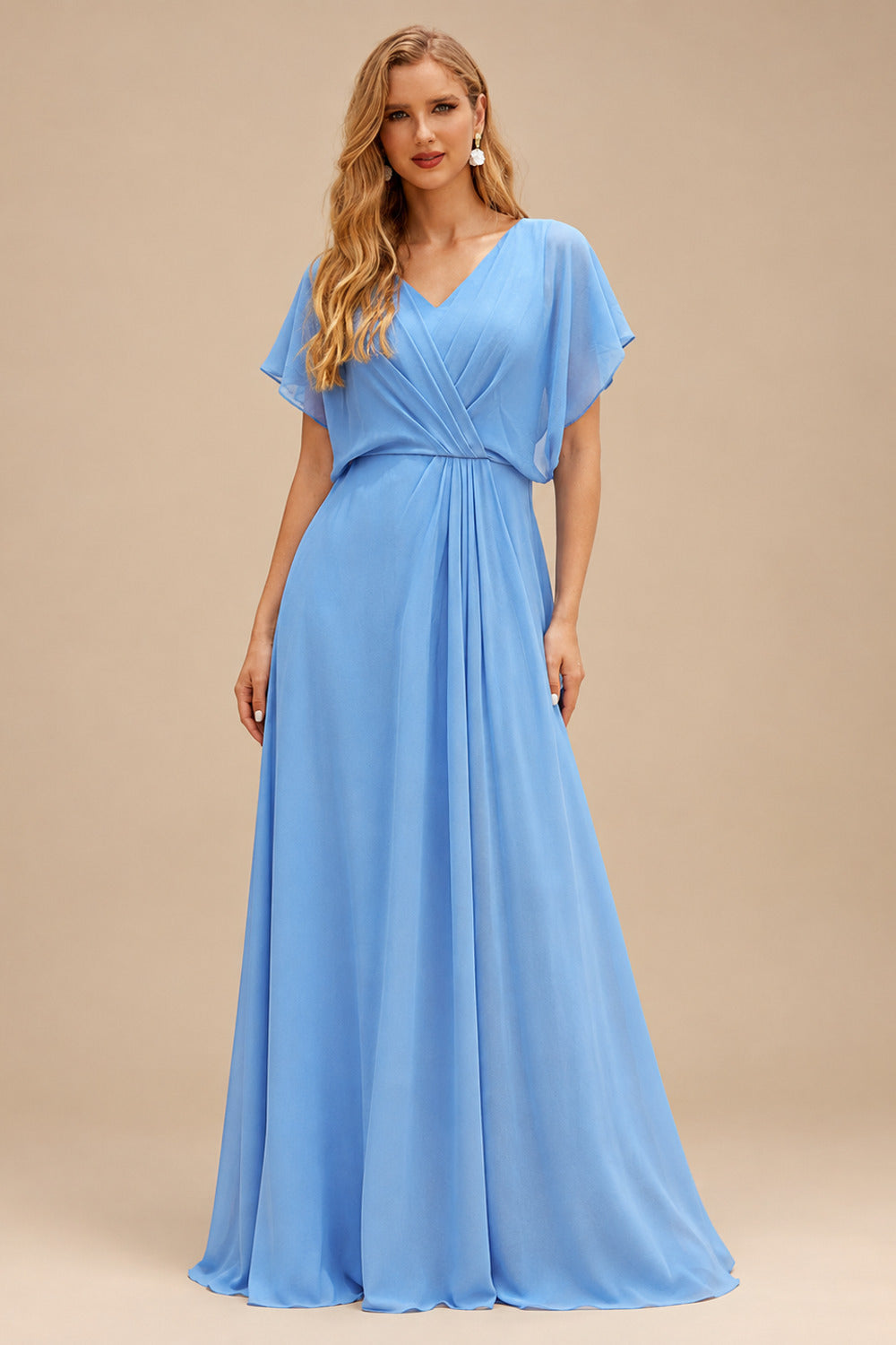 Rutipo Sky Blue A-line Strapless Tiered Ruffle Homecoming Dress with Beaded Ruching Corset
