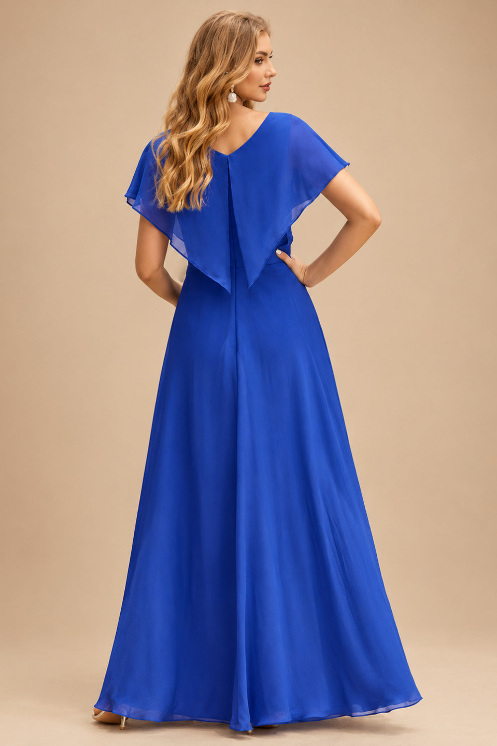 Rutipo Royal Blue Cowl Sweetheart Neck Tight Homecoming Dress with Embellished Illusion Corset