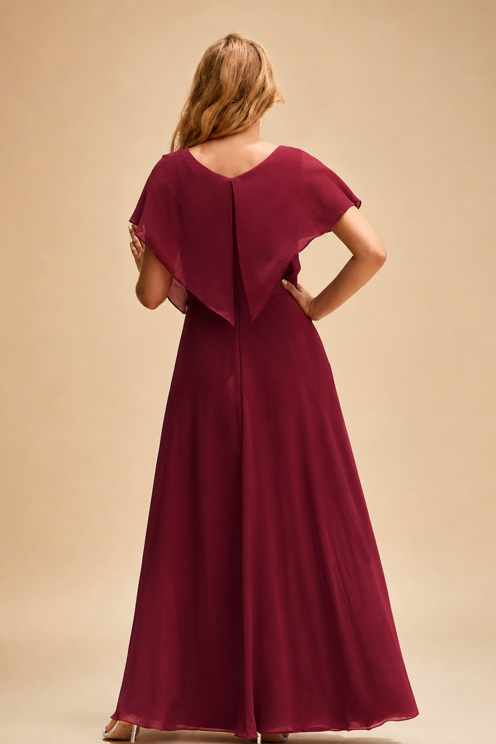 Rutipo Burgundy Fitted Sheer Sequins Corset Slit Homecoming Dress with Spaghetti Straps