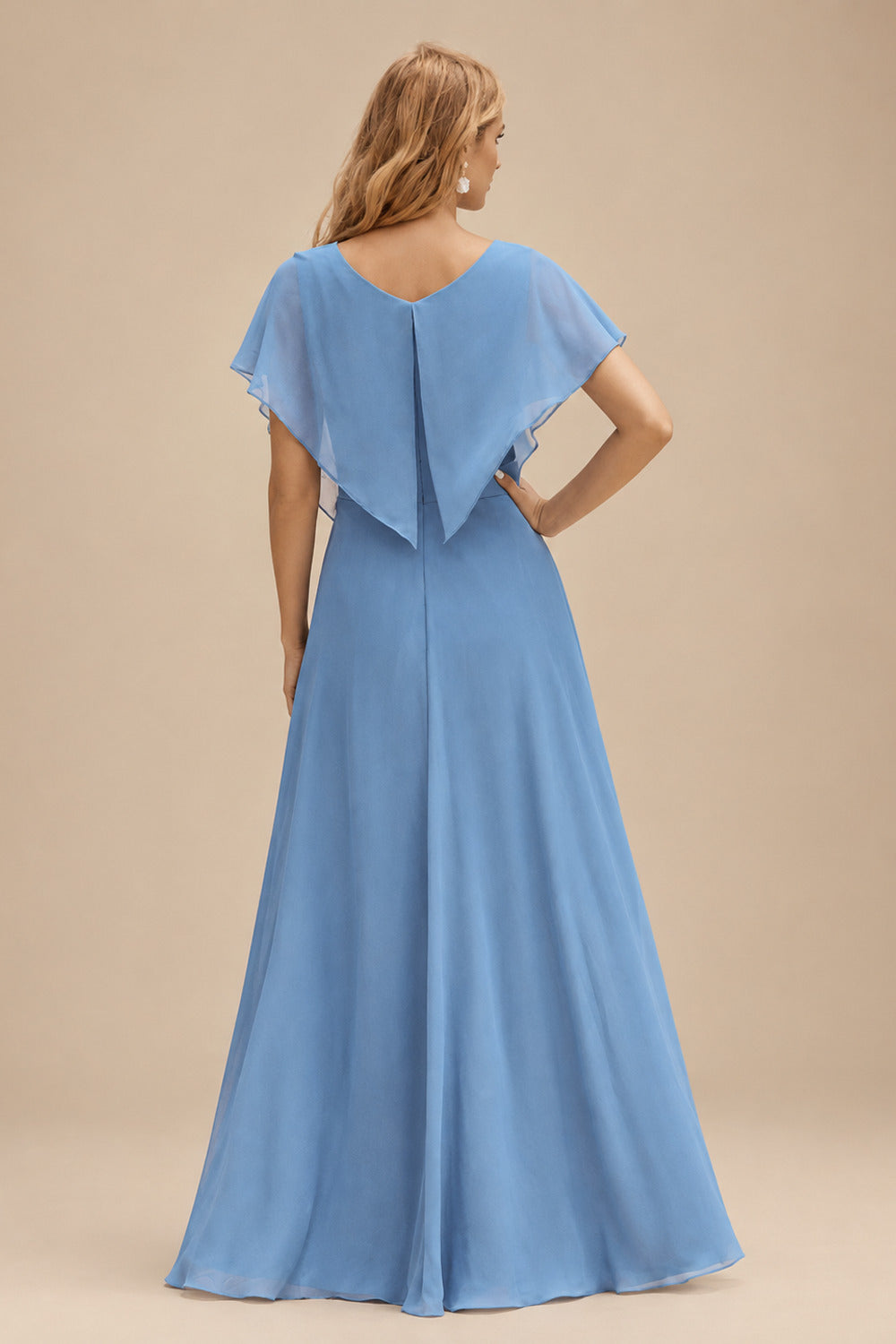 Rutipo Dusty Blue Fitted Sheer Sequins Corset Slit Homecoming Dress with Spaghetti Straps