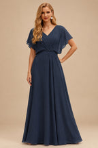 Rutipo Dark Navy Strapless Fitted Homecoming Dress with Lace Corset Bodice Ruched Skirt