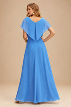 Rutipo Ocean Blue Strapless Fitted Homecoming Dress with Lace Corset Bodice Ruched Skirt