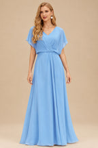 Rutipo Sky Blue Off-Shoulder Sequin Lace-Up Homecoming Dress with Sheer Corset