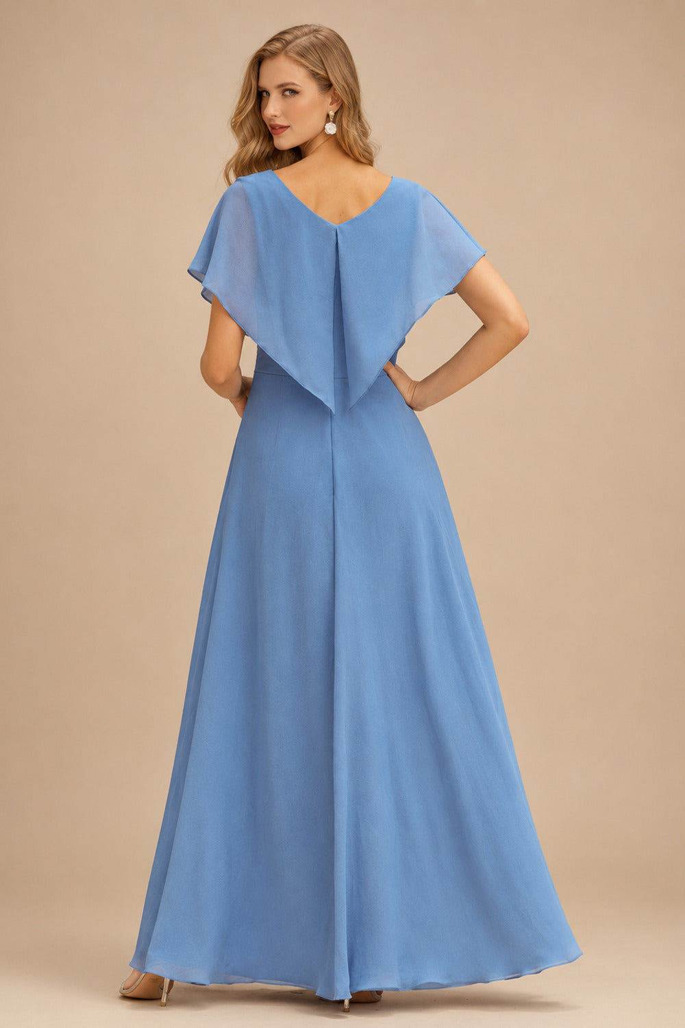Rutipo Dusty Blue A-line Bateau Vibrant Satin Fit-and-Flare Homecoming Dress