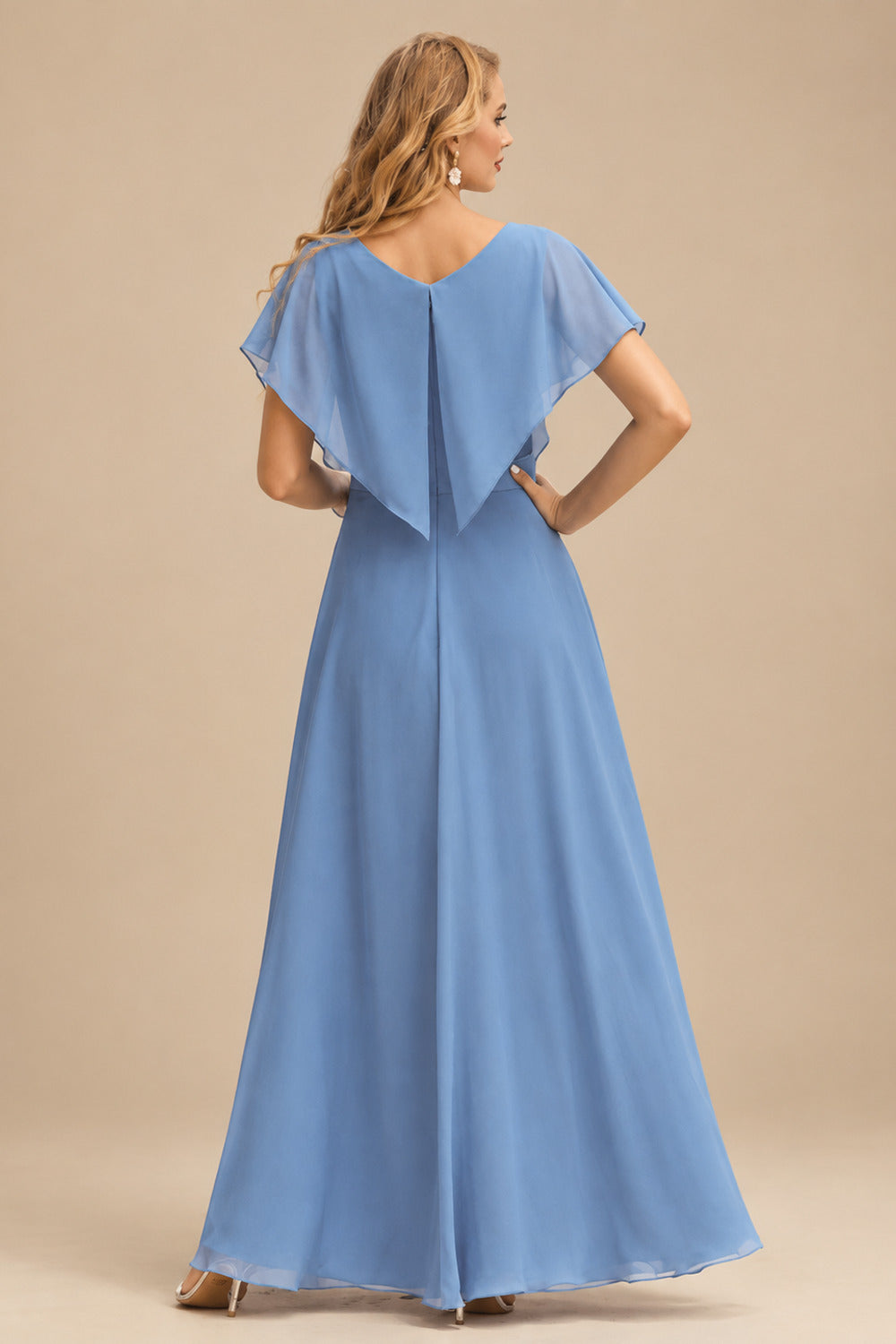 Rutipo Dusty Blue A-line Bateau Vibrant Satin Fit-and-Flare Homecoming Dress