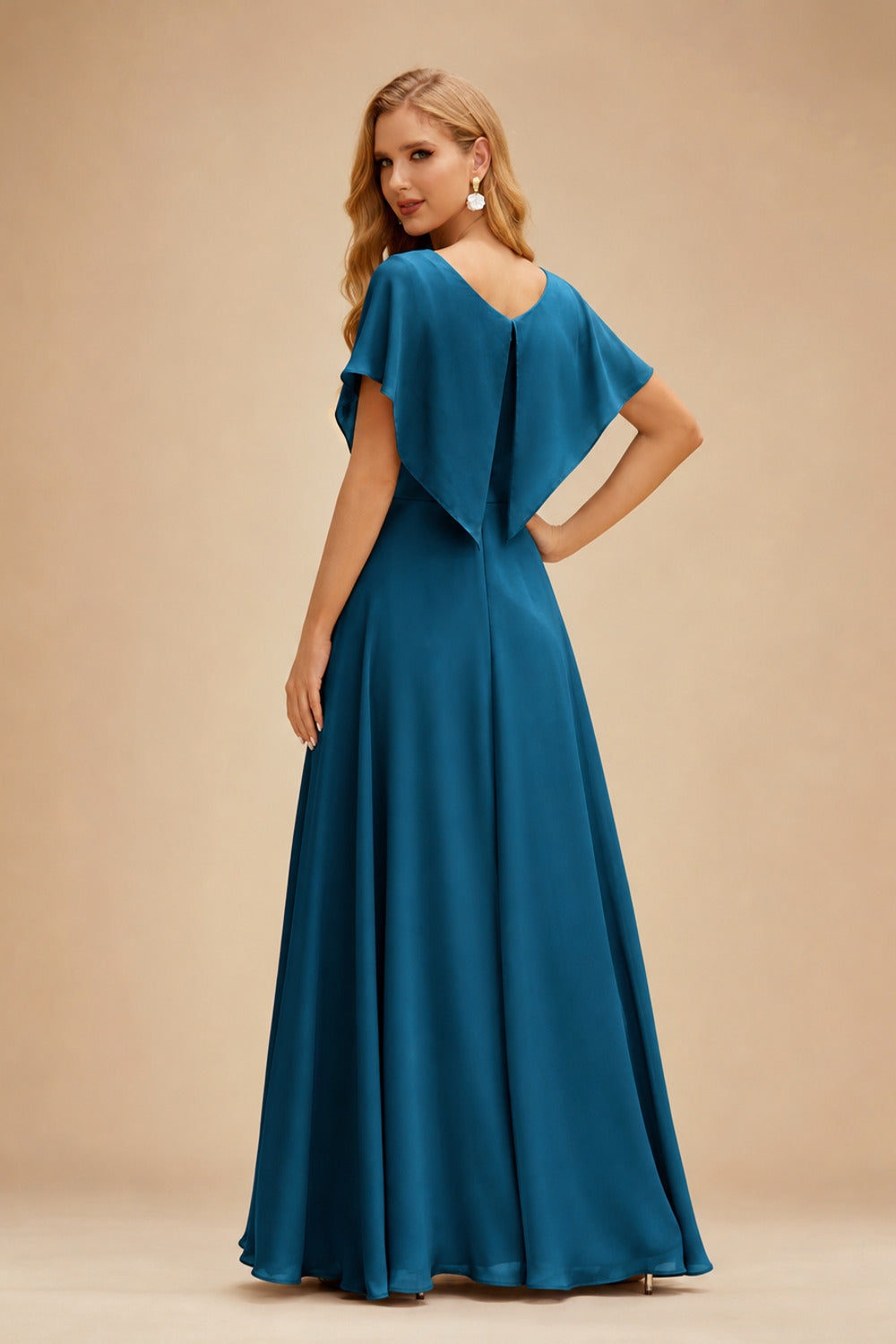 Rutipo Ink Blue A-line Bateau Vibrant Satin Fit-and-Flare Homecoming Dress