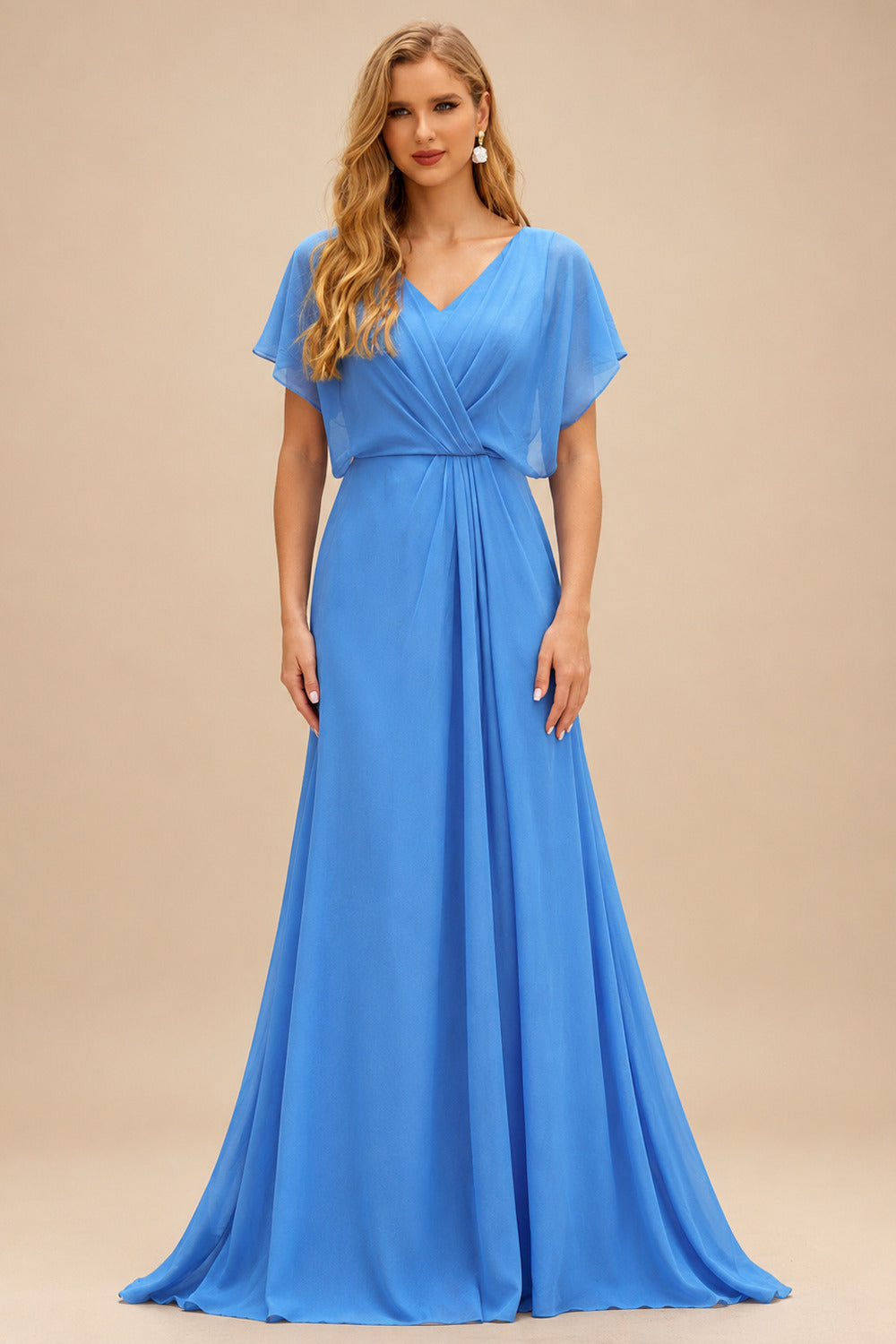 Rutipo Ocean Blue Ruched Mermaid Beaded Sequins Embellished Corset Slit Prom Dress with Spaghetti Straps