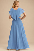 Rutipo Dusty Blue A-line Strapless Satin Short Mini Homecoming Dress with Pleated