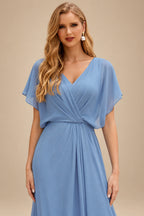 Rutipo Dusty Blue Sheath Strapless Satin Mini Homecoming Dress with Floral Beaded Corset Bodice