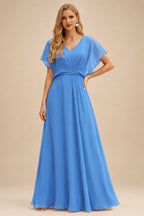 Rutipo Ocean Blue Floral A-line Strapless Floral Print Corset Tiered Ruffle Mini Homecoming Dress