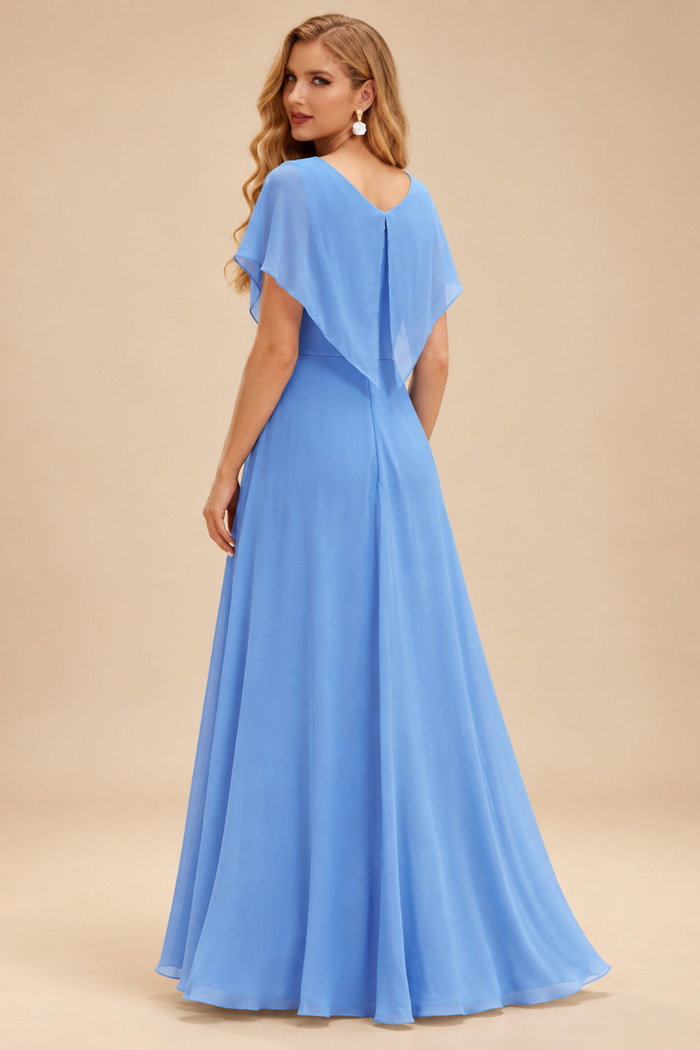 Rutipo Sky Blue A-line Square Neckline Jacquard Mini Homecoming Dress with Pleated