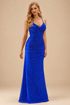 Rutipo Royal Blue Sparkly Hotfix Silk like Satin Bodycon Mini Homecoming Dress Corset Bodice