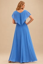 Rutipo Royal Blue Sheath Floral Beaded Tulle Mini Homecoming Dress with Spaghetti Straps
