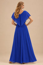 Rutipo Royal Blue Sheath Floral Beaded Tulle Mini Homecoming Dress with Spaghetti Straps