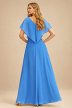Rutipo Ocean Blue Sheath Strapless Ruched Silk like Satin Mini Homecoming Dress with Side Ruffle
