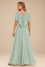 Rutipo Agave Green A-line Sparkly Strapless Ruched Corset Ruffle Homecoming Dress