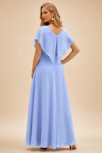 Rutipo Lavender A-line Sparkly Strapless Ruched Corset Ruffle Homecoming Dress