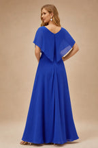 Rutipo Royal Blue A-line Sparkly Strapless Ruched Corset Ruffle Homecoming Dress