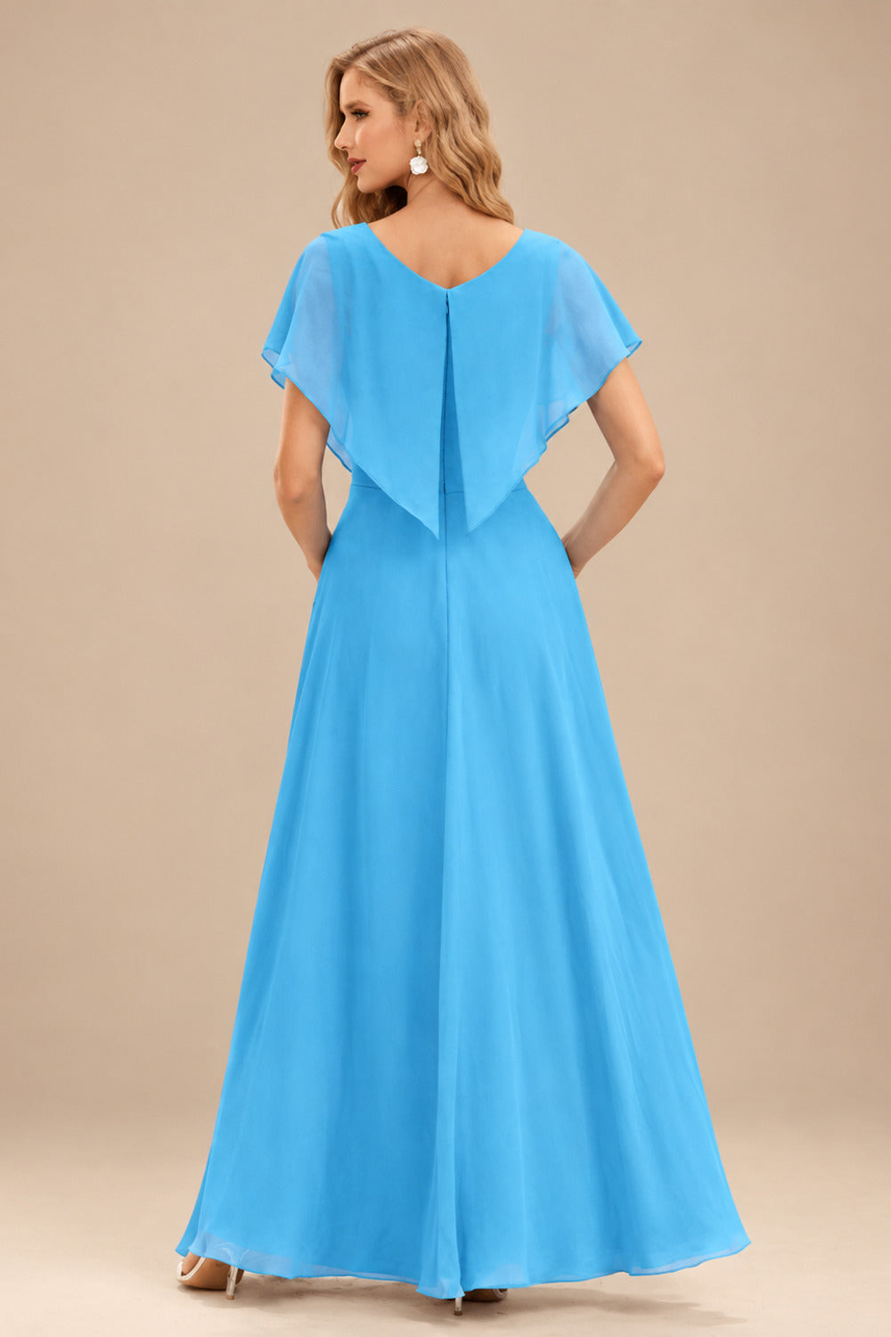 Rutipo Blue A-line Crystal Strapless Corset Satin Tiered Ruffle Homecoming Dress