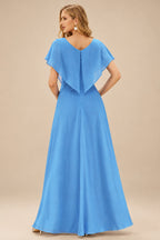Rutipo Ice Blue A-line Crystal Strapless Corset Satin Tiered Ruffle Homecoming Dress