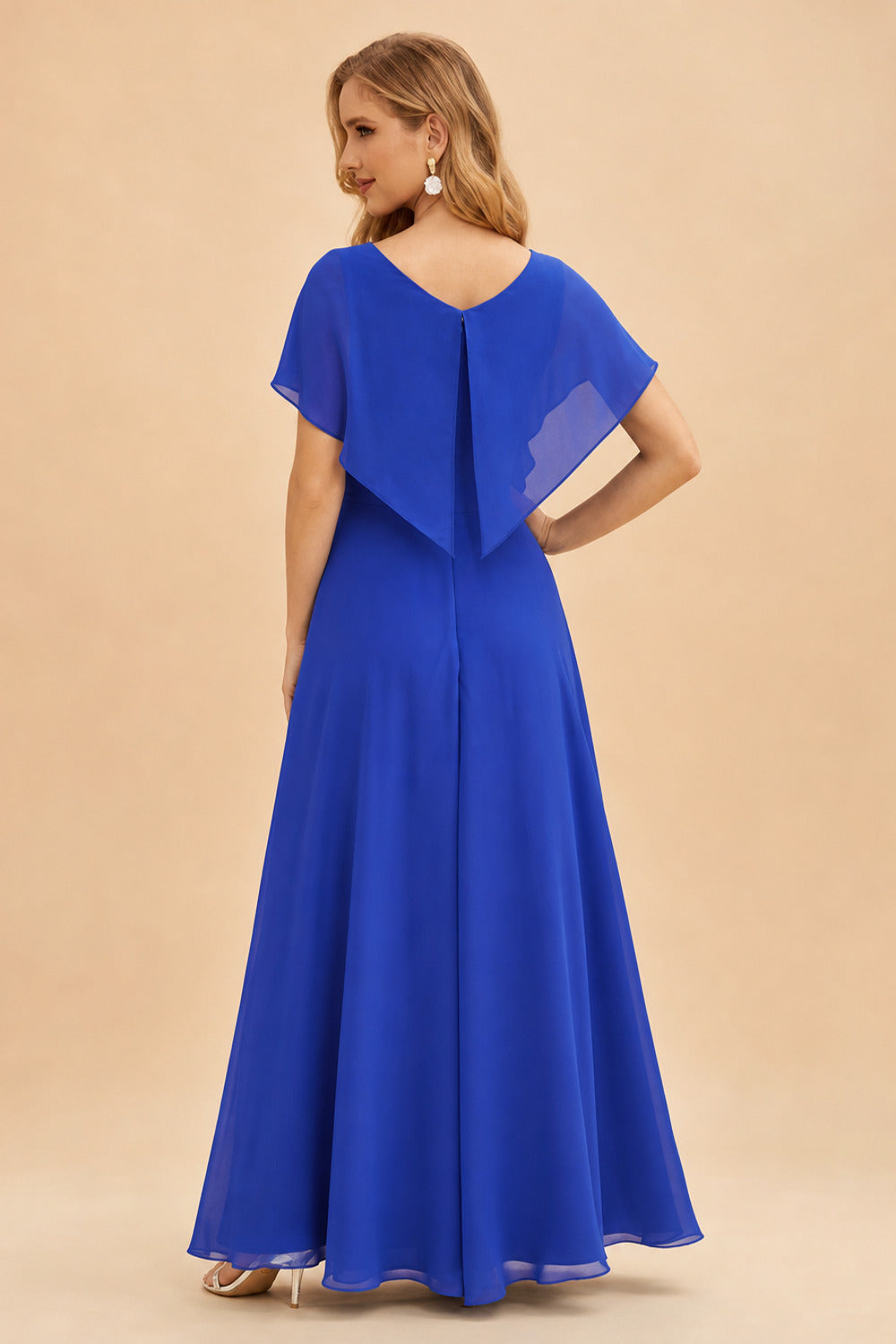Rutipo Royal Blue A-line Crystal Strapless Corset Satin Tiered Ruffle Homecoming Dress