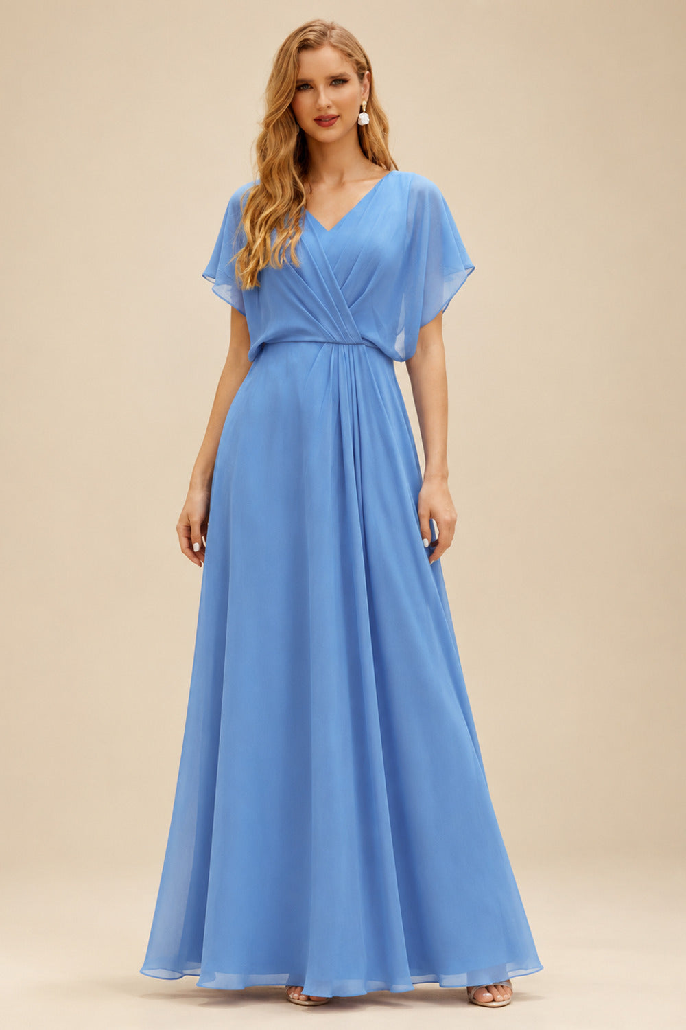 Rutipo As Picture Trumpet/Mermaid Off-The-Shoulder Long Sleeves Lace/Satin Bridesmaid Dresses