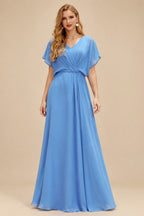 Rutipo As Picture Trumpet/Mermaid Off-The-Shoulder Long Sleeves Lace/Satin Bridesmaid Dresses