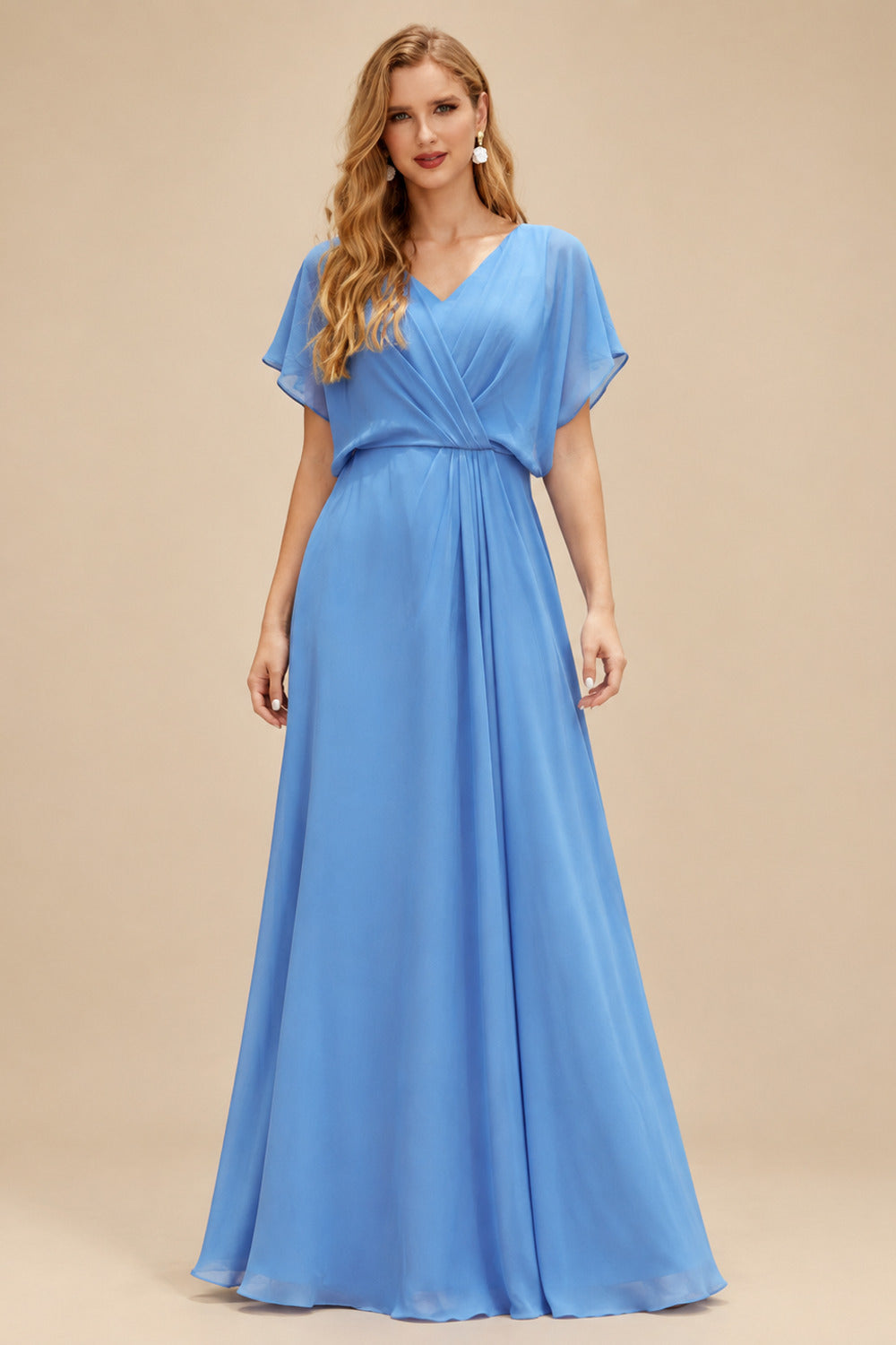 Rutipo As Picture Trumpet/Mermaid Off-The-Shoulder Long Sleeves Lace/Satin Bridesmaid Dresses