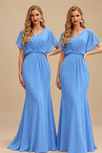 Rutipo As Picture Asymmetrical Sleeveless Sweep Train Satin Bridesmaid Dresses