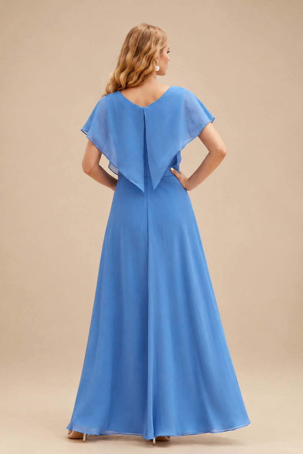 Rutipo As Picture Sheath Scoop Neck 3/4 Sleeves Knee-Length Mother Of The Bride Dresses With Ruffle
