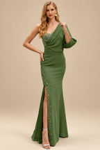 Rutipo As Picture One-Shoulder Luxury Beading Trumpet/Mermaid Mother Of The Bride Dresses