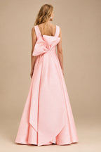 Rutipo Petal V-Neck Satin A-Line Mother Of The Bride Dresses With Bow