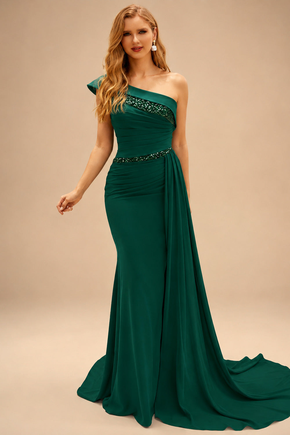 Rutipo Emerald Sheath/Column Chiffon Mother Of The Bride Dresses With High Split