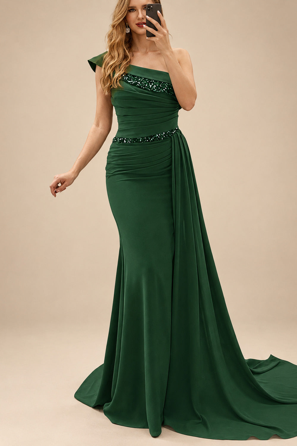 Rutipo Hunter Green Sheath/Column Chiffon Mother Of The Bride Dresses With High Split