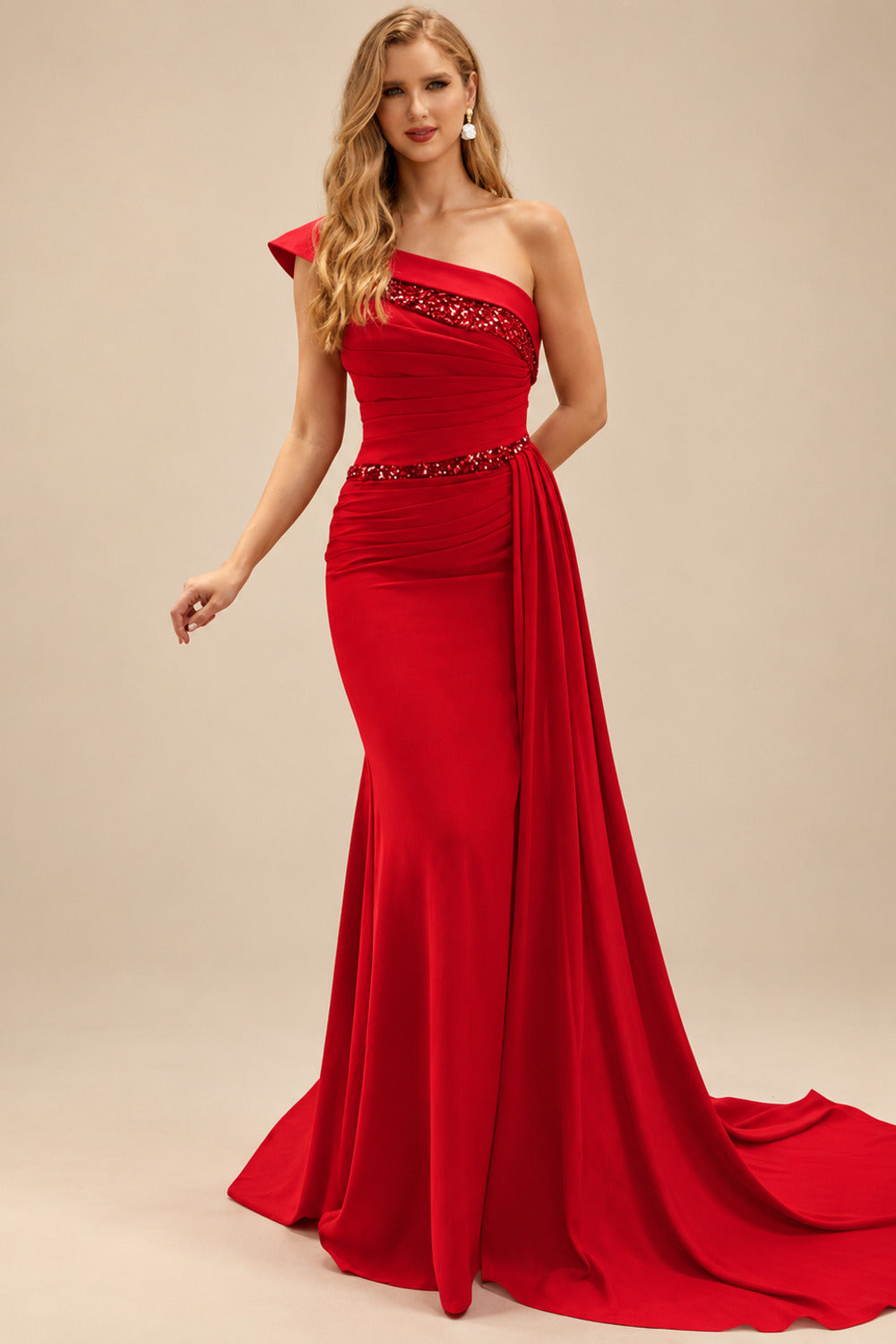 Rutipo Red Sheath/Column Chiffon Mother Of The Bride Dresses With High Split