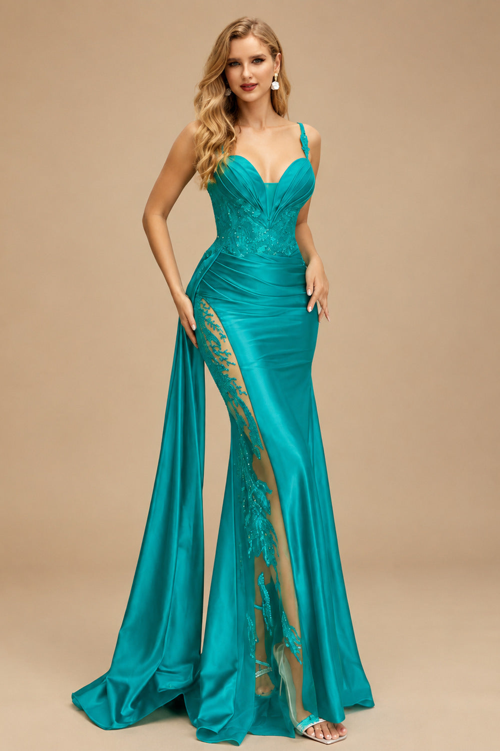 Rutipo Jade Sexy Sweetheart Trumpet/Mermaid Sparkly Lace Prom Dresses