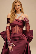 Rutipo As Picture Sparkly Beading Sheath/Column Slit Prom Dresses