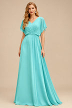Rutipo Spa Sparkle Bejeweled Plunge Neck One-Shoulder Matte Satin Prom Dresses With Front Slit