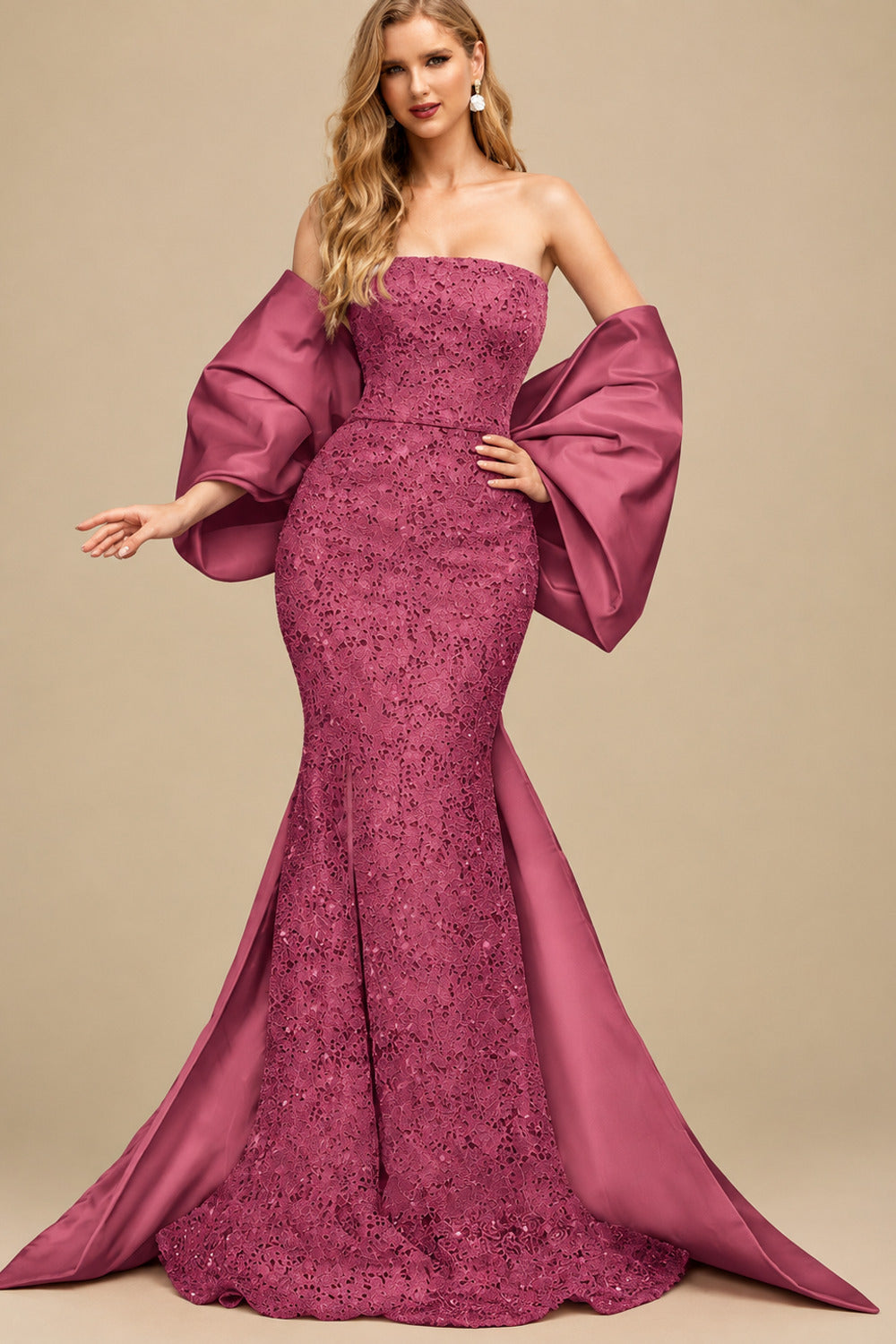 Rutipo Cinnamon Rose Trumpet/Mermaid Off-The-Shoulder Sequined Prom Dresses With Split Front