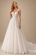 Rutipo As Picture A-Line Gown Lace Wedding Dress With V-Neckline