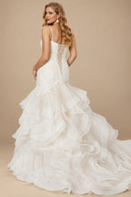 Rutipo As Picture Trumpet/Mermaid V-Neck Vintage Lace/Tulle Wedding Dresses With Beading