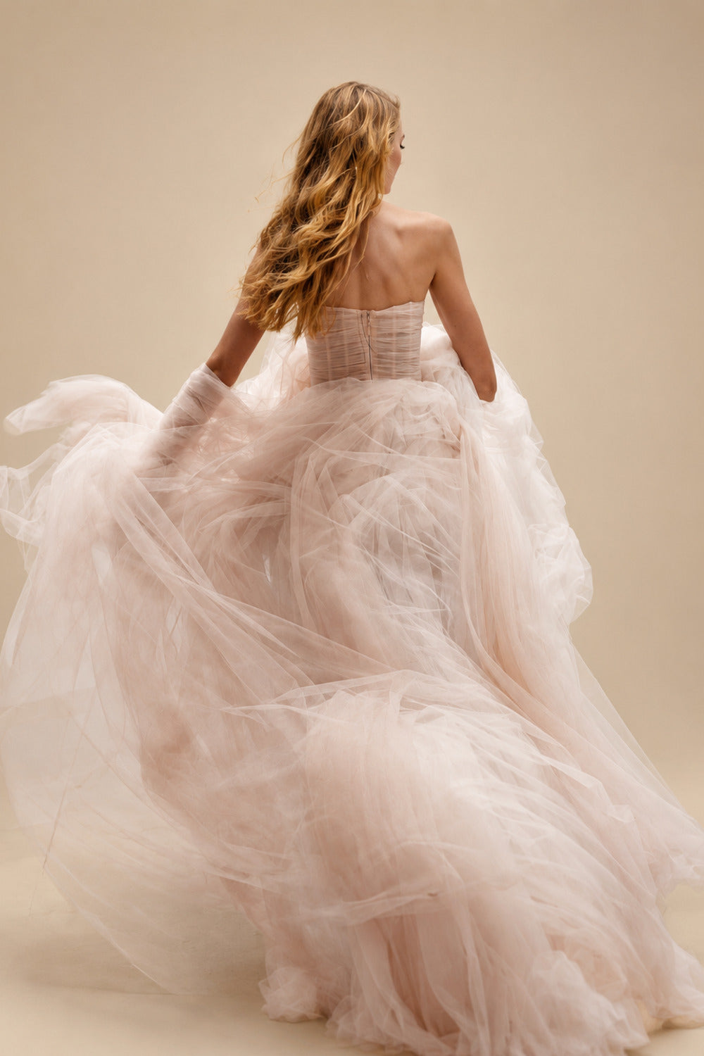 Rutipo As Picture Strapless  Tulle A-Line Boho Wedding Dresses