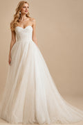Rutipo As Picture Strapless  Tulle A-Line Boho Wedding Dresses