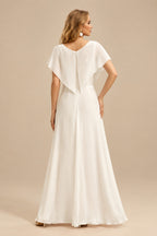 Rutipo Ivory Minimalist Little White Sheath Sweetheart Wedding Dresses With Elastic Satin