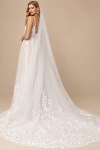 Rutipo As Picture A-Line V-Neck Sleeveless Floor-Length Lace Wedding Dresses